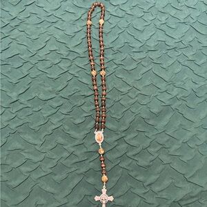 Elegant Brown and Gold Beaded Necklace